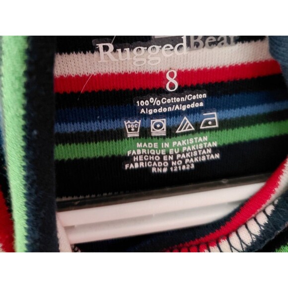 Rugged Bear Interlock Stripe Turtleneck Long Sleeve Kids Top Size 8 - Picture 3 of 8